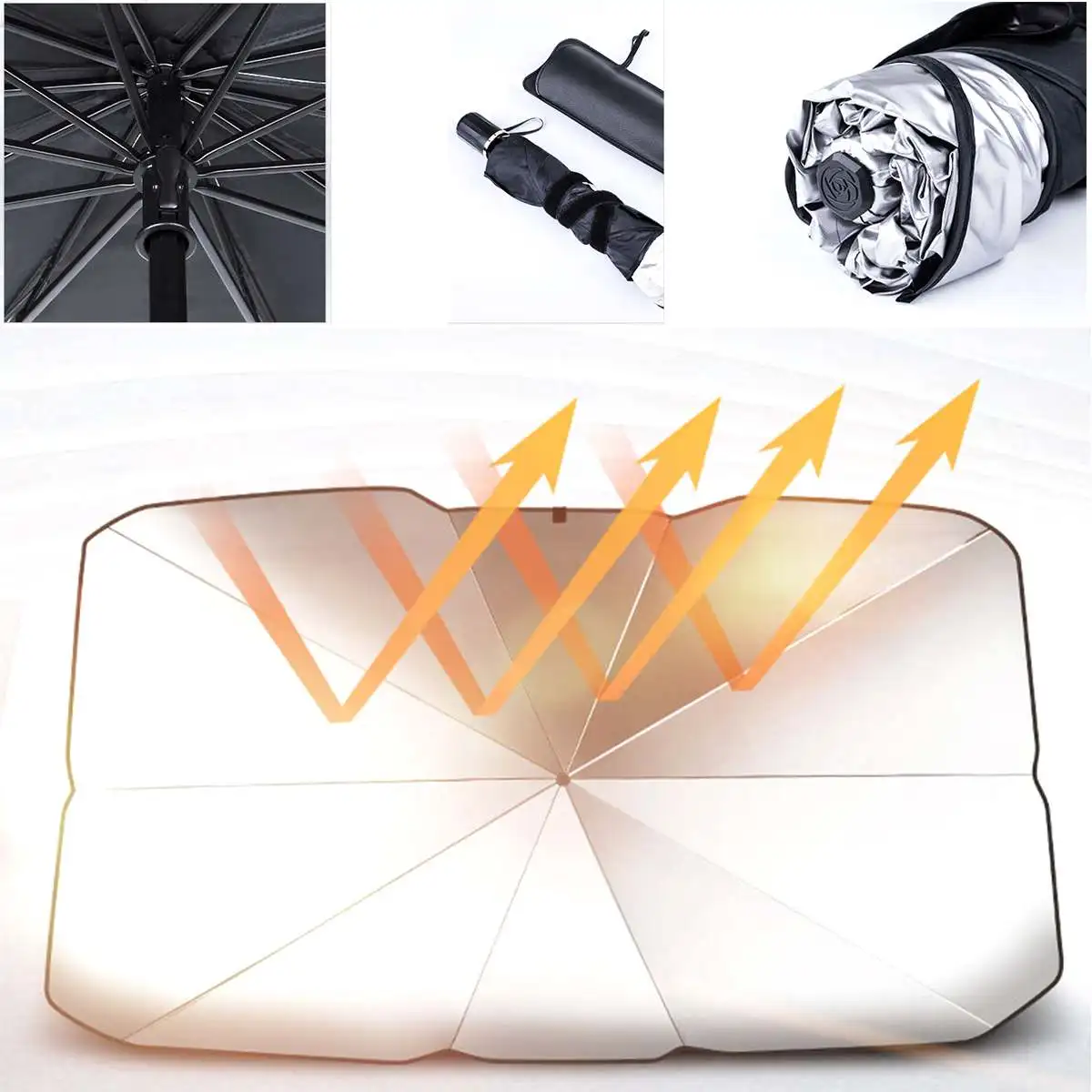 

Car Windshield Umbrella Car Sun Shade Cover Car Sun Shade Umbrella Parasol Auto Front Window Sunshade Covers Anti UV