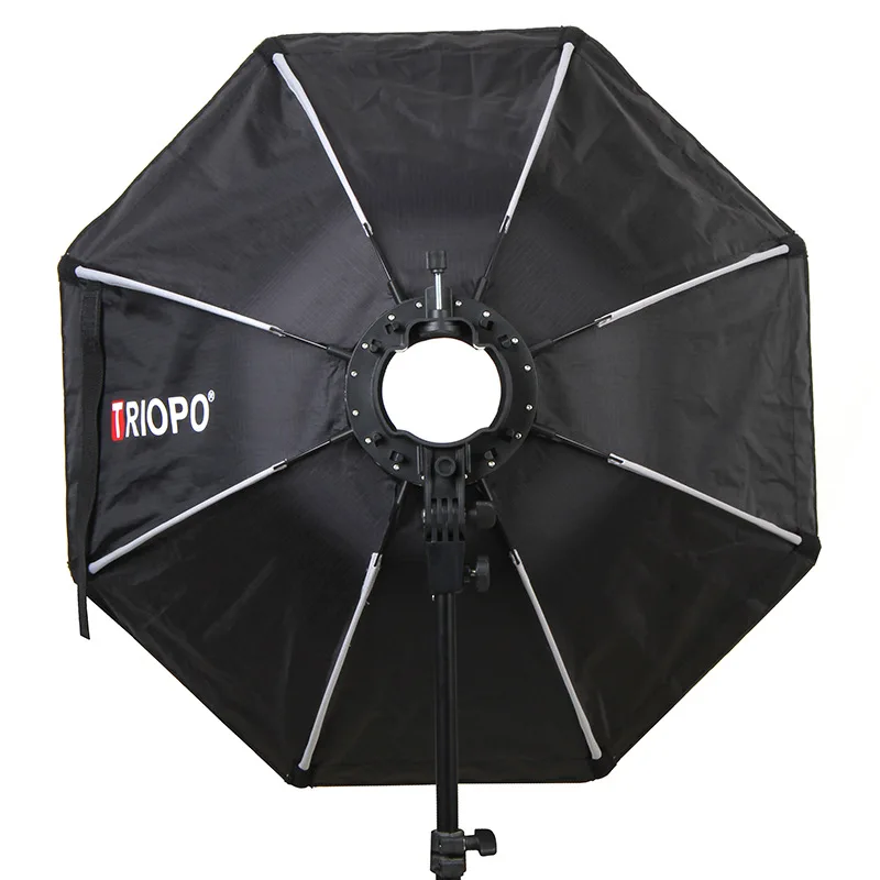Складной восьмиугольный софтбокс TRIOPO KX65cm 90 см с ручкой для вспышки Godox Yongnuo Speedlite