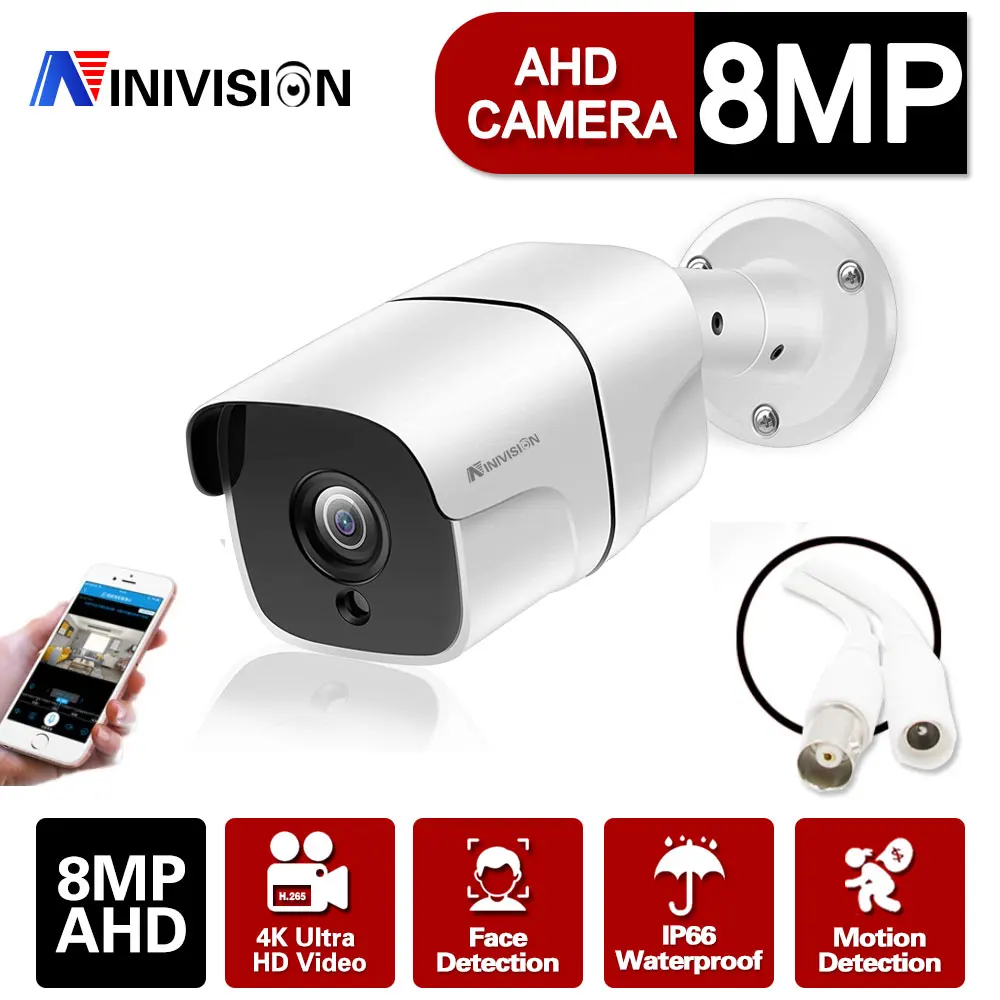 

HD Sony Sensor 8MP AHD Camera 8.0MP AHD 4K Video Security Bullet CCTV Camera indoor Outdoor Waterproof IP66 IR CUT Night Vision