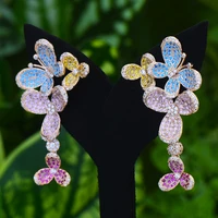 famous 2021 charms sweet romantic trendy women earrings cubic zircon drop earring for women wedding party accessories