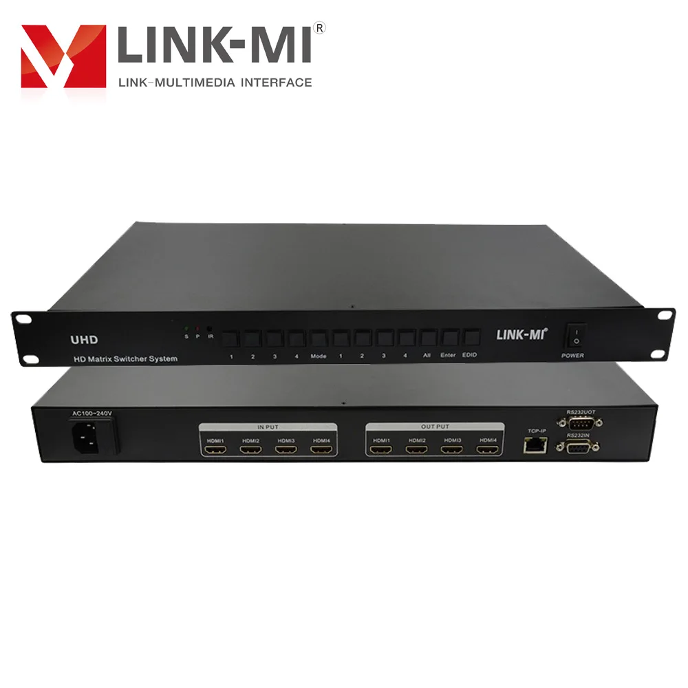 LINK-MI 4x4 Matrix Switcher System HDMI 4K@30Hz Video Signal Professional Switching | Электроника