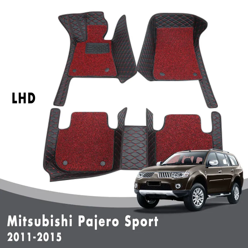 Автомобильные коврики LHD для Mitsubishi Pajero Sport роскошные двухслойные автомобильные 5