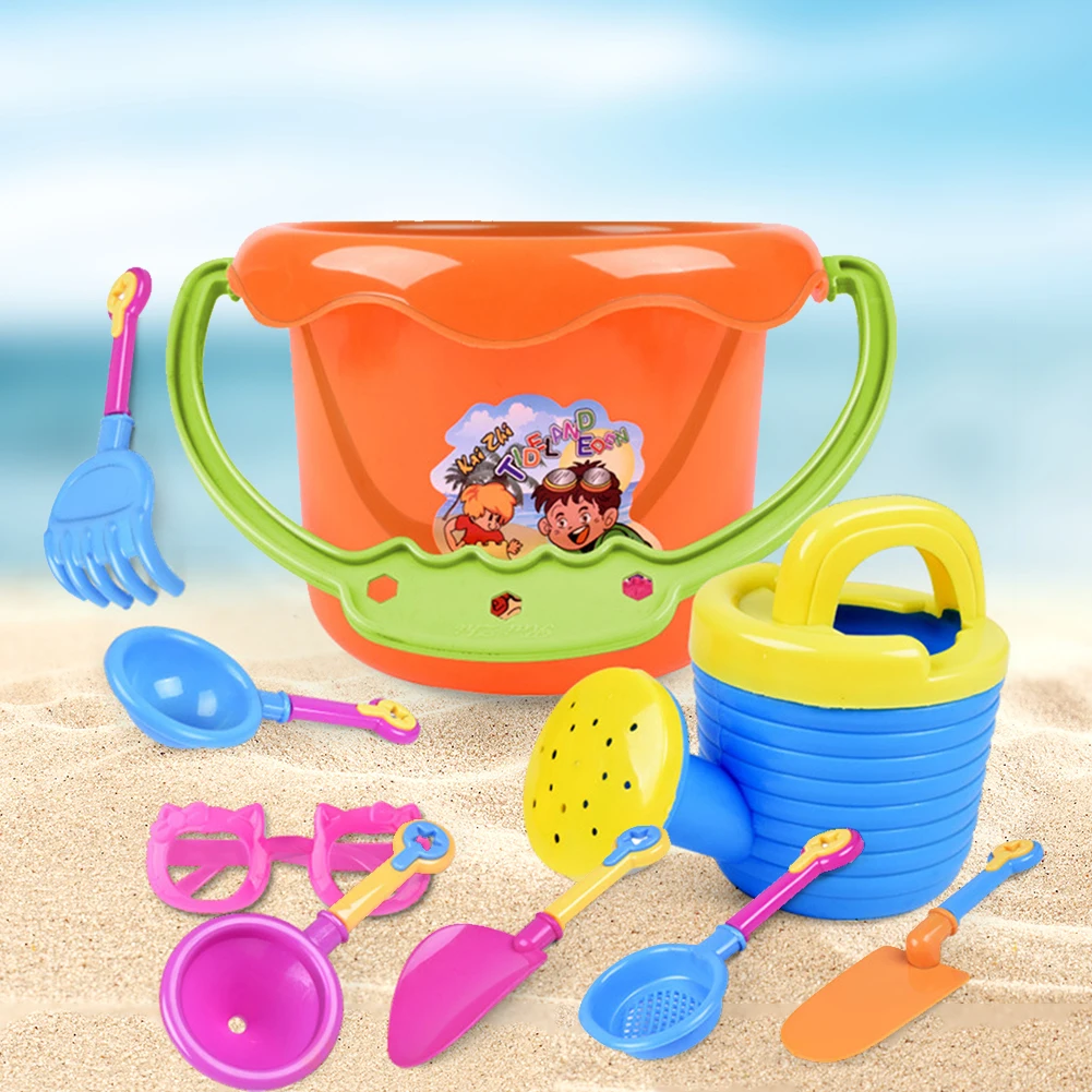 

9pcs Kids Beach Toys Kit Baby Summer Water Game Play Sand Toy Random Color Outdoor Beach Child Sand Toy Set for Children Gift