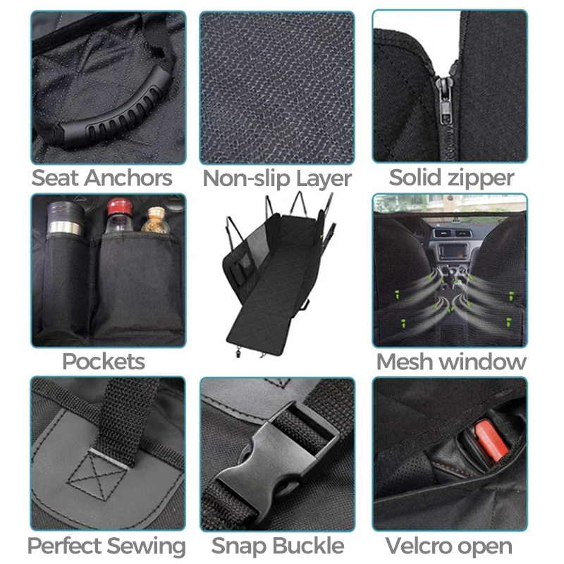 Comprare Coprisedile Per Auto Impermeabile Per Cani Mesh Visibile Trasportino Per Animali Domestici Car Rear Back Seat Mat Amaca Cuscino Protector Con Cerniera E Tasche