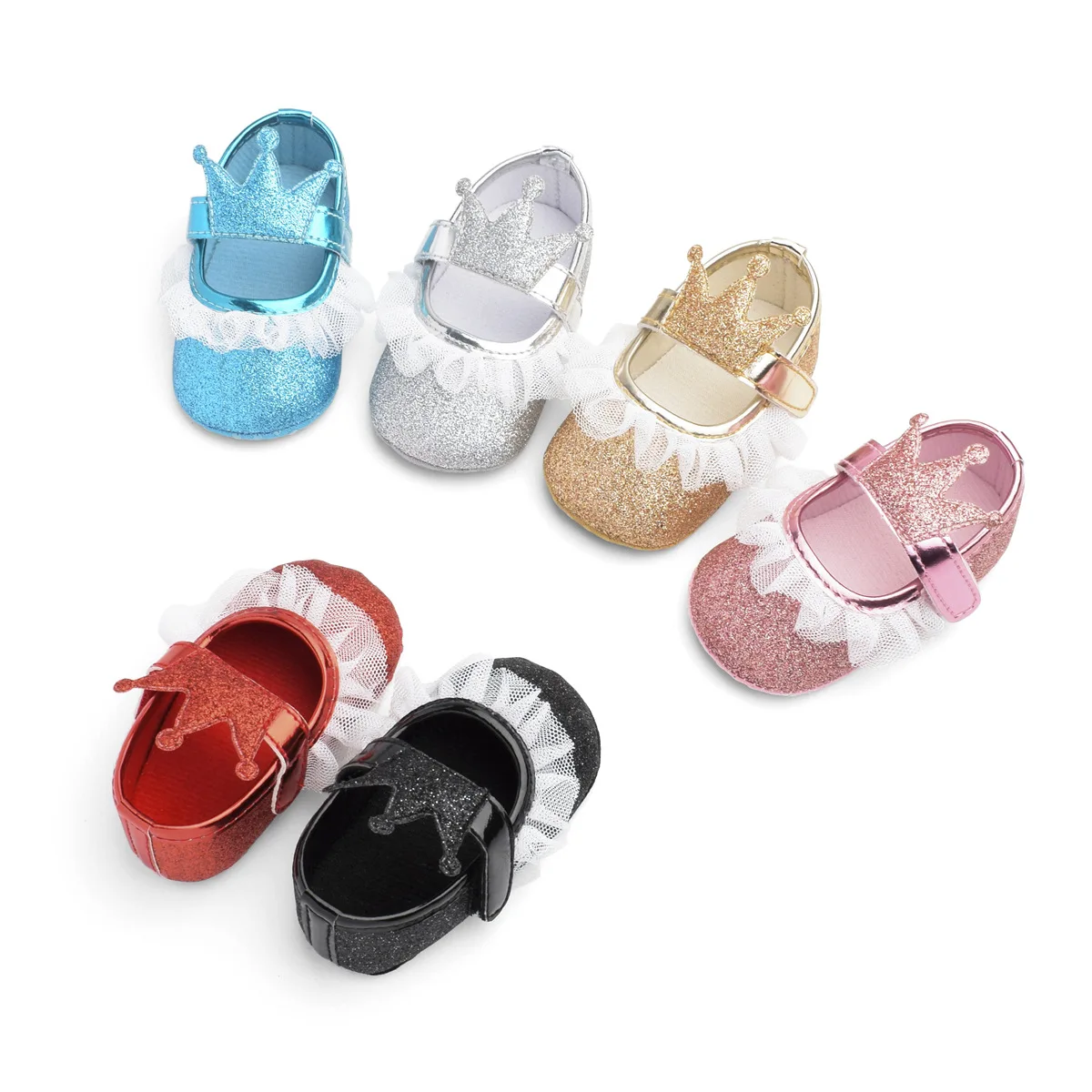 

BabyToddler shoesGirl Fashion Soft Soled Shoes for Newborn 0-1 Year Old Cute Lace Edge Princess Shoes