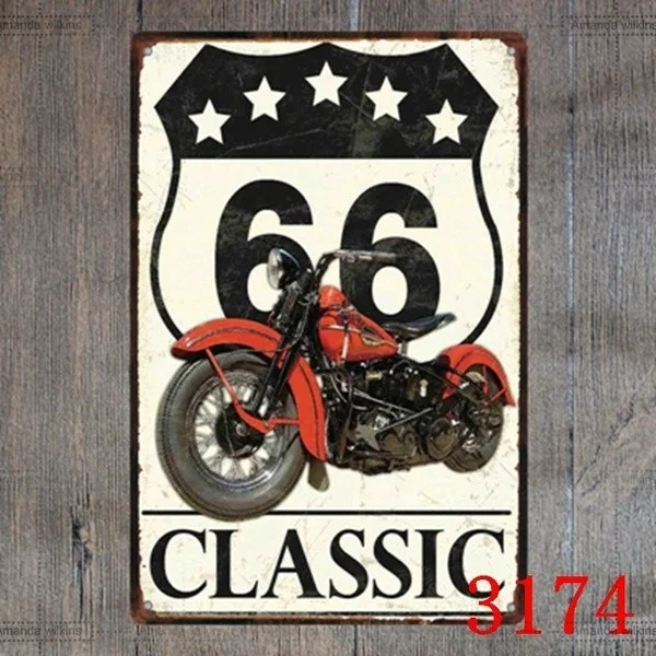 

Novelty Signmetal Tin Sign 20*30 cm classic route 66 stier Decor Bar Pub Home Vintage Retro Poster comic stier
