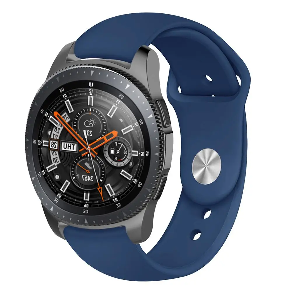 Силиконовый спортивный ремешок для часов Samsung Galaxy универсальный S4 42 мм и Gear S2 46 S3