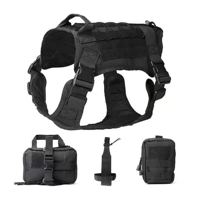 

Tactical Dog Vest Breathable Military Dog Clothes Harness Adjustable Size Police Harness Training Hunting Molle Dog Vest Harness