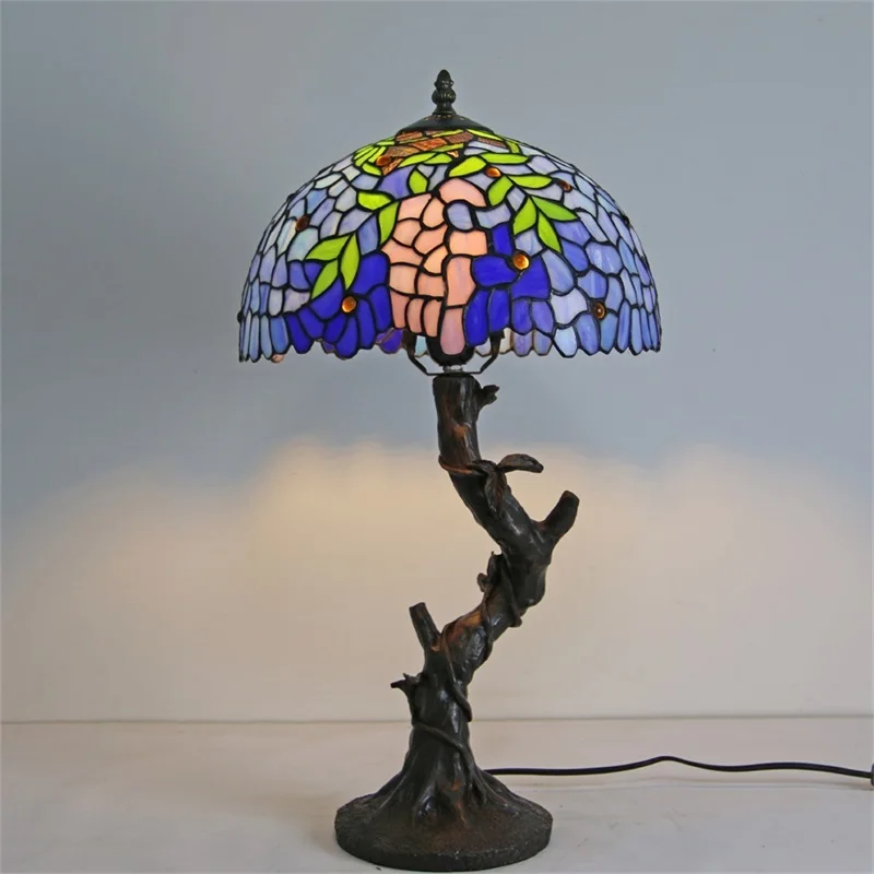 

86LIGHT Tiffany Table Lamp Modern Creative Decorative Pattern Figure LED Light For Home Bedroom