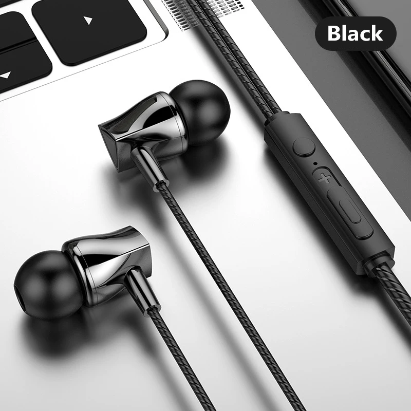 

3.5mm Wired Headphones With Bass Earbuds Stereo Earphone Music Sport Gaming Headset With Mic For Xiaomi IPhone 11 12 Pro Max