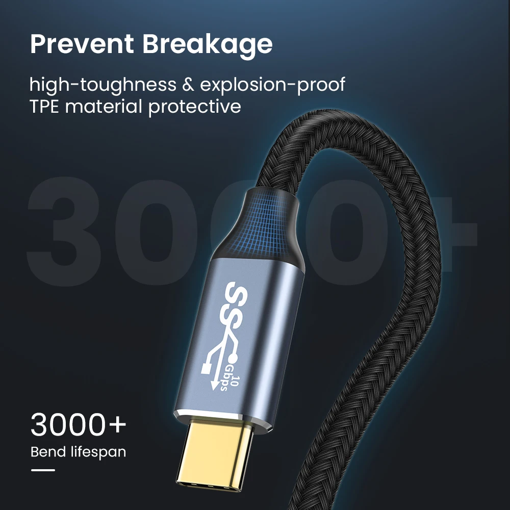 Кабель USB C к Type C3.1 Gen2 10 Гбит/с 100 Вт Быстрый кабель для передачи данных c Samsung S20 MacBook