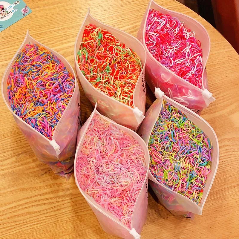 2000 шт. одноразовые резинки для волос девочек | Аксессуары одежды