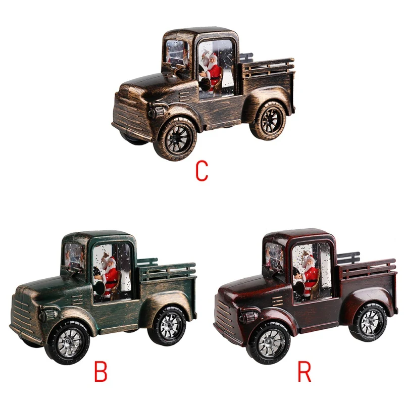 

Рождественское украшение в форме автомобиля, Рождественский Настольный фонарь, Рождественский ретро ночной Светильник, праздничное украш...