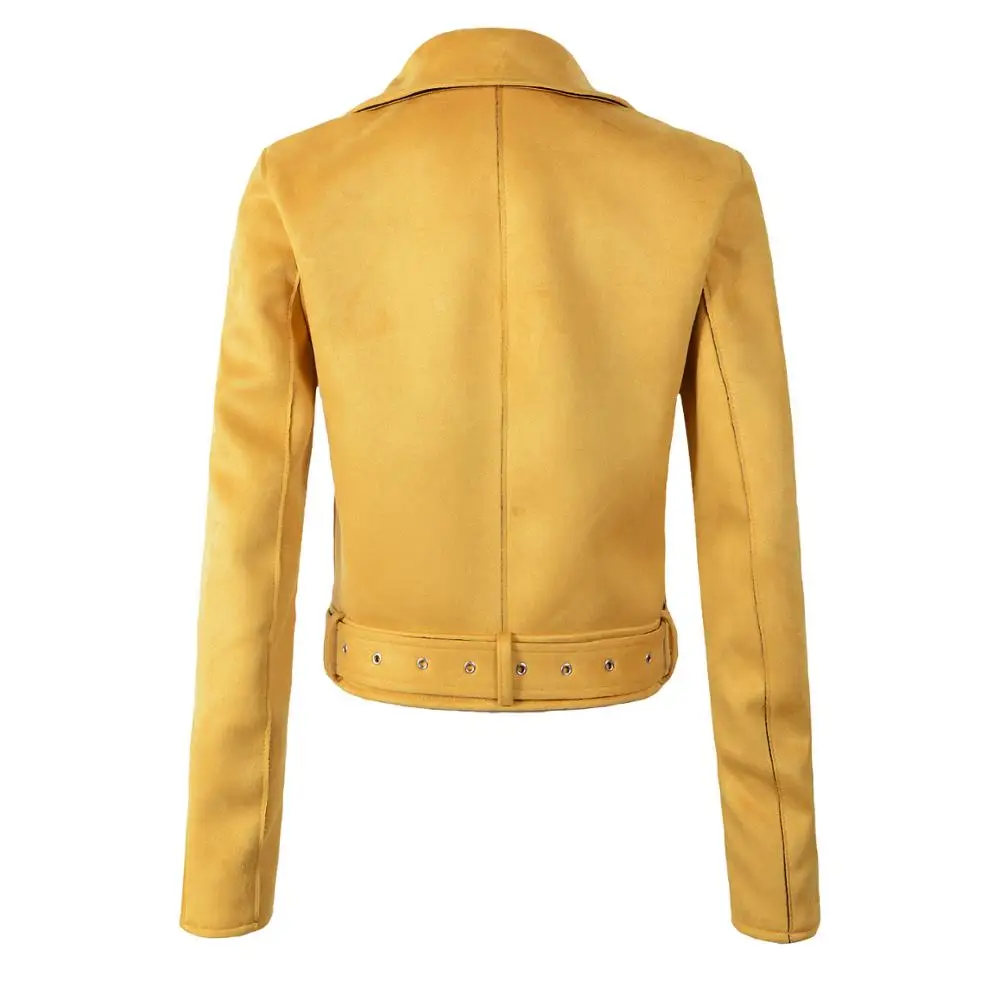 Женская куртка из мягкой замши и искусственной кожи Осень зима 2021 матовая Милая