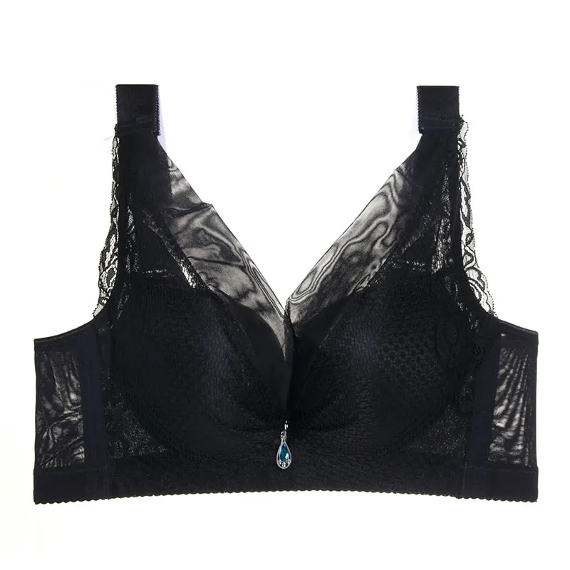 

Plus Size Sexy Lace Bra For Women Lingerie Push Up Seamless Brassiere B C D Cup Wireless Bralette Winter Soft Female Underwear