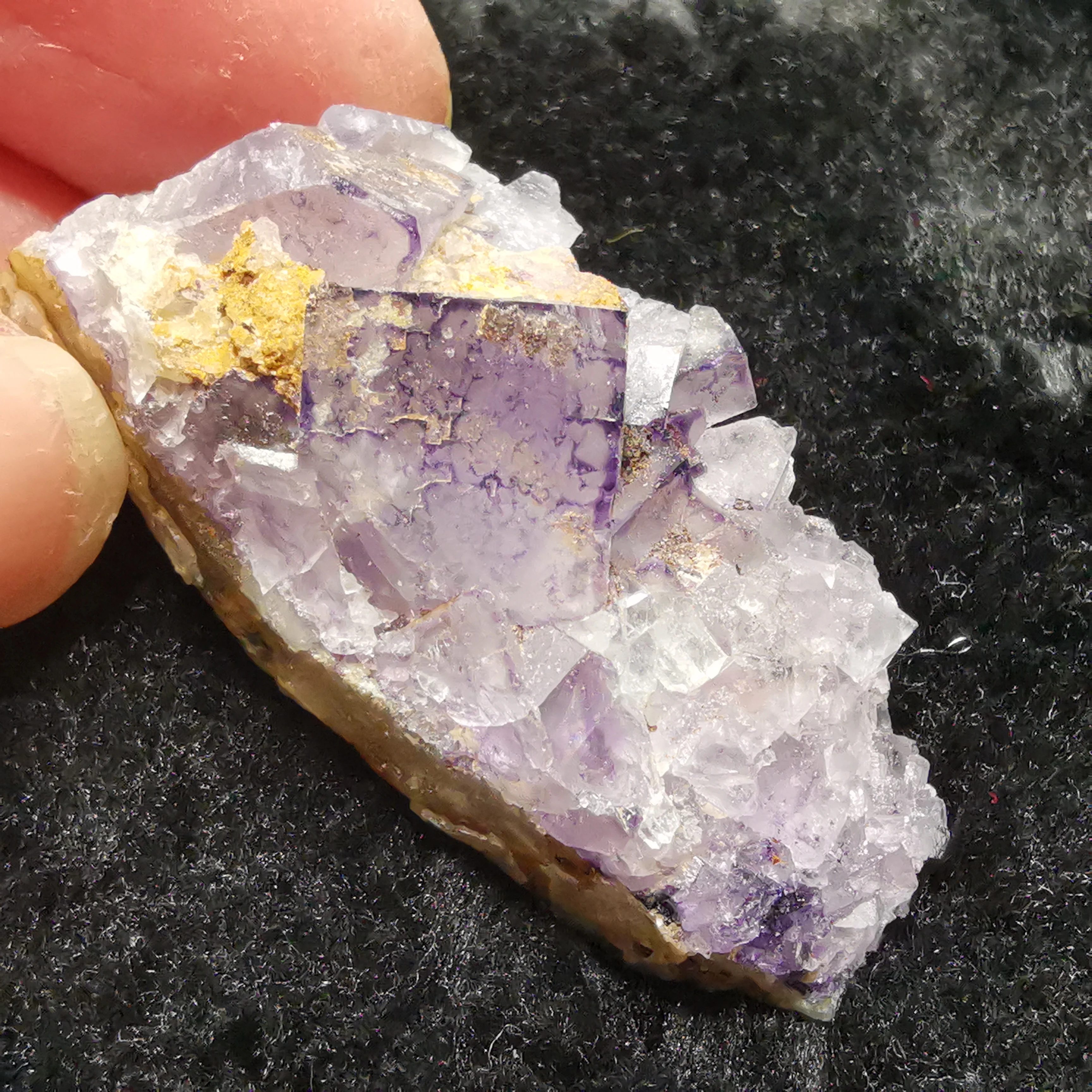 

11.3gNatural rare natural purple edge fluorite mineral specimen healing energy CRYSTAL QUARTZ GEM home decoration collection