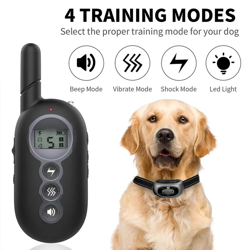 PS3 Charging LCD Display Pet Dog Training Electric Shock For Dogs IP67 Diving Waterproof Remote Control Device Collar | Дом и сад