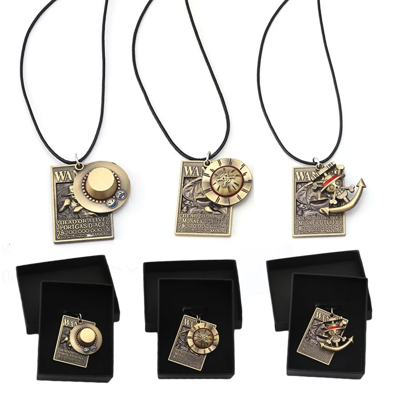 Цельный ожерелье из японского аниме модный Косплей Луффи пиратский череп