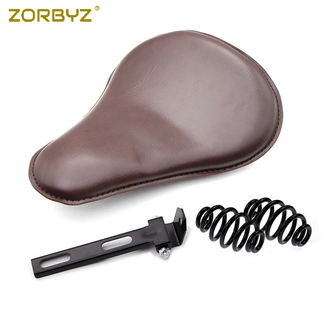ZORBYZ мотоцикл коричневый искусственная кожа пружины Solo сиденья Кронштейн Набор