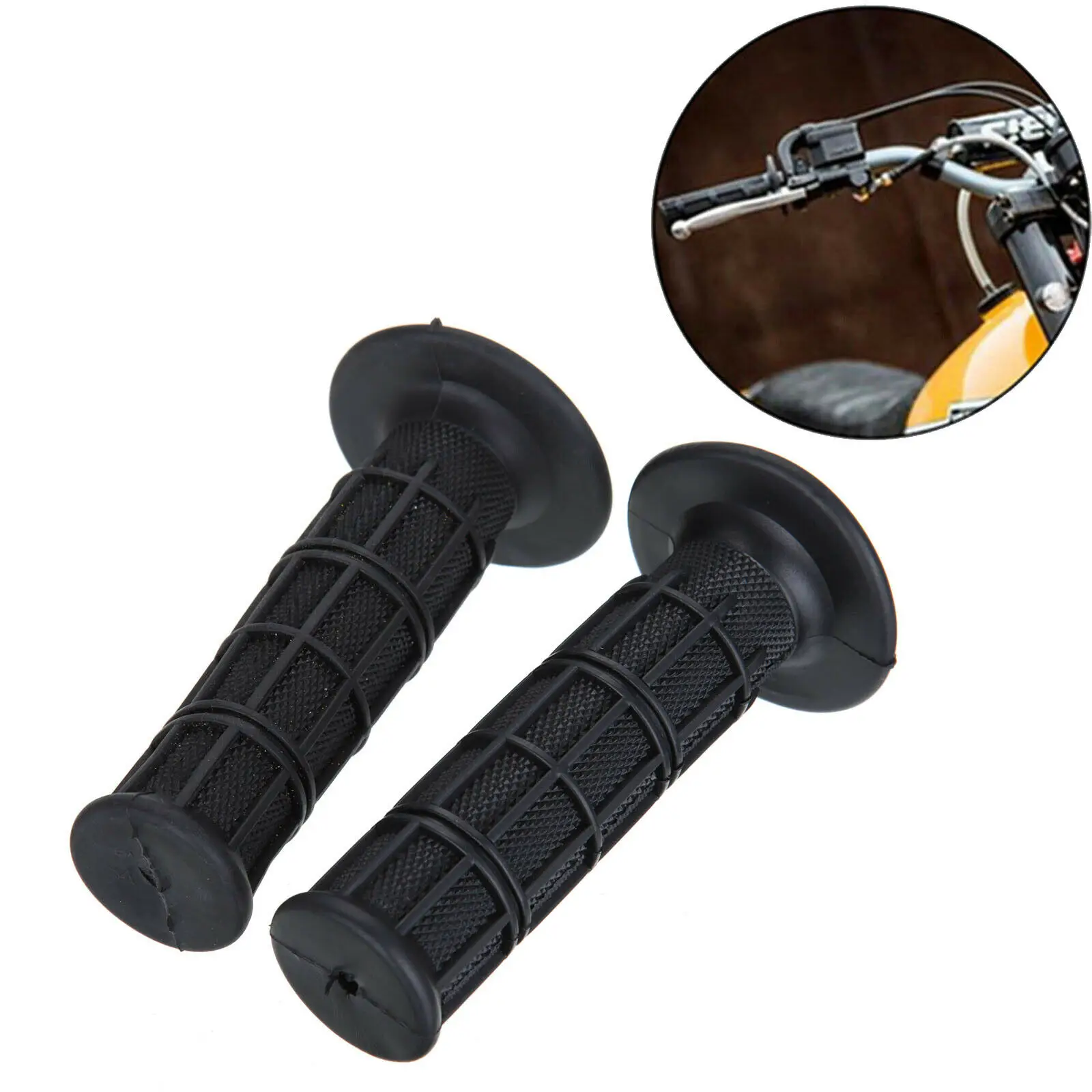 

Universal Motorcycle Rubber Hand Grips 22mm Soft Handle Bar For Honda Polaris Suzuki Yamaha Harley Dirt Bike Scooter Motocross