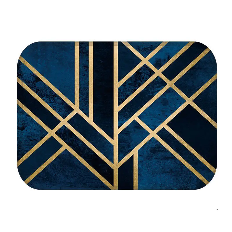 Sea Geometric Kitchen Entrance Door Mat Coral Velvet Carpet Rubber Colorful Indoor Floor Mats Non-Anti-Slip Rug tatami |