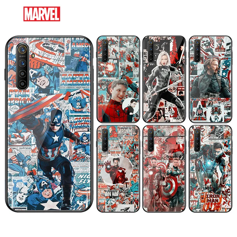 

Retro Marvel Comics For OPPO Find X3 X2 F19 F17 RX17 F15 R15X K5 K3 K1 R9S F11 F9 F7 F5 Neo Pro Lite Black Phone Case