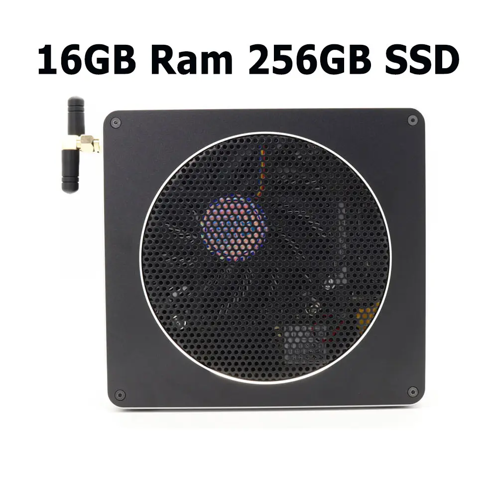 16GB Ram 256GB SSD Супер Nuc игровой Мини ПК Intel Core i7 8850H i5 8300H Windows 10 Настольный компьютер Barebone PC 2* DDR4/DDR3L HDMI DP USB-C AC WiFi - Цвет: 16GB Ram 256GB SSD