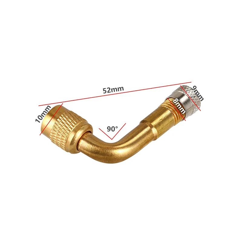 Air Tyre Valve Tire Valve Stem Extenders Extension Adapter 45/90/135 Degree Angle Brass for Car Truck Motorcycle Electric car