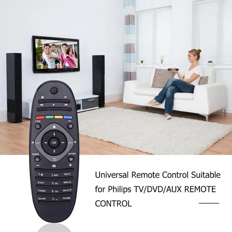 Универсальный пульт дистанционного управления подходит для Philips TV/DVD/AUX