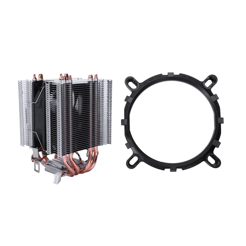 4 тепловых трубы LANSHUO провода без светильник один вентилятор радиатор для ЦП и 1