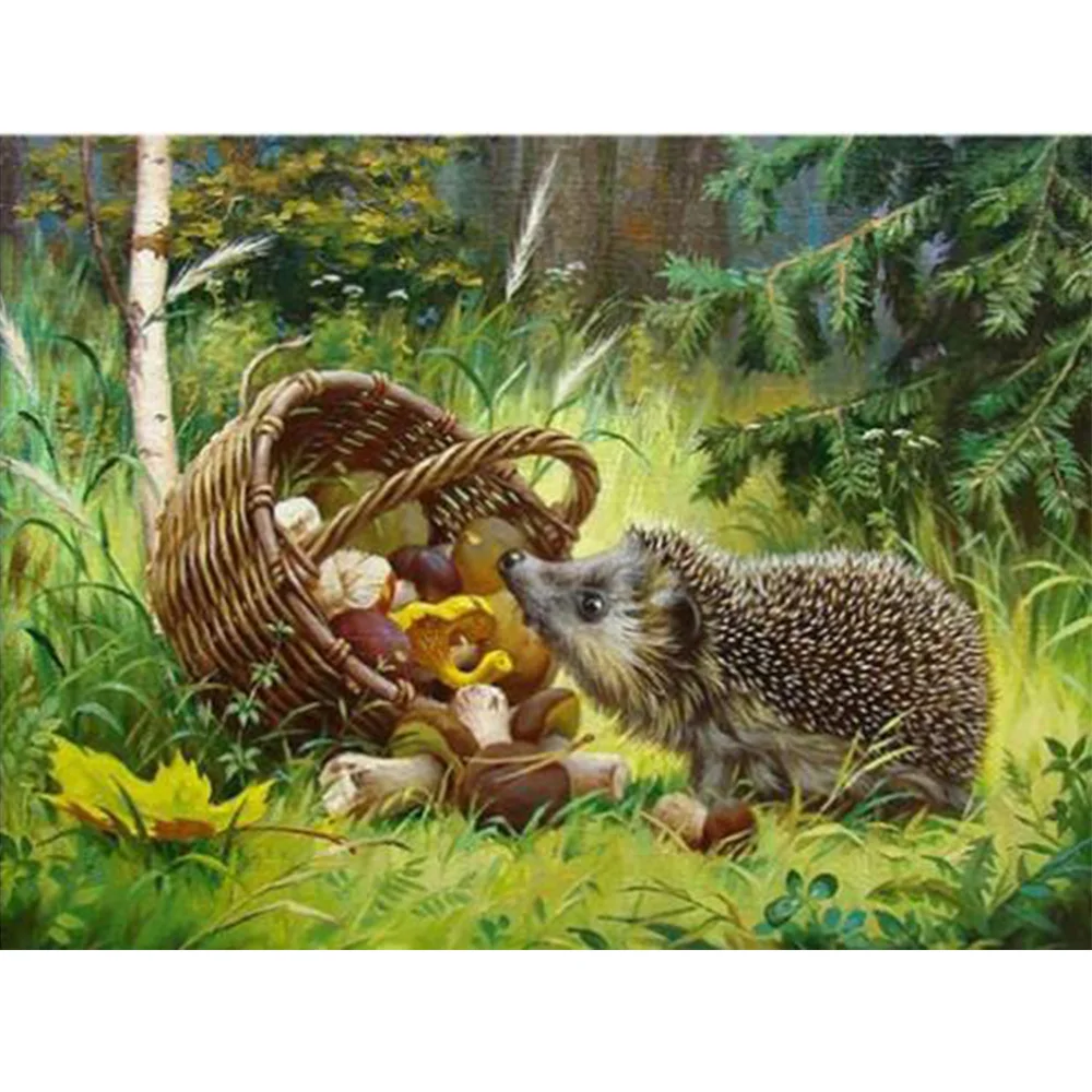 

Набор для алмазной вышивки «Ежик Стразы» 5D «сделай сам»