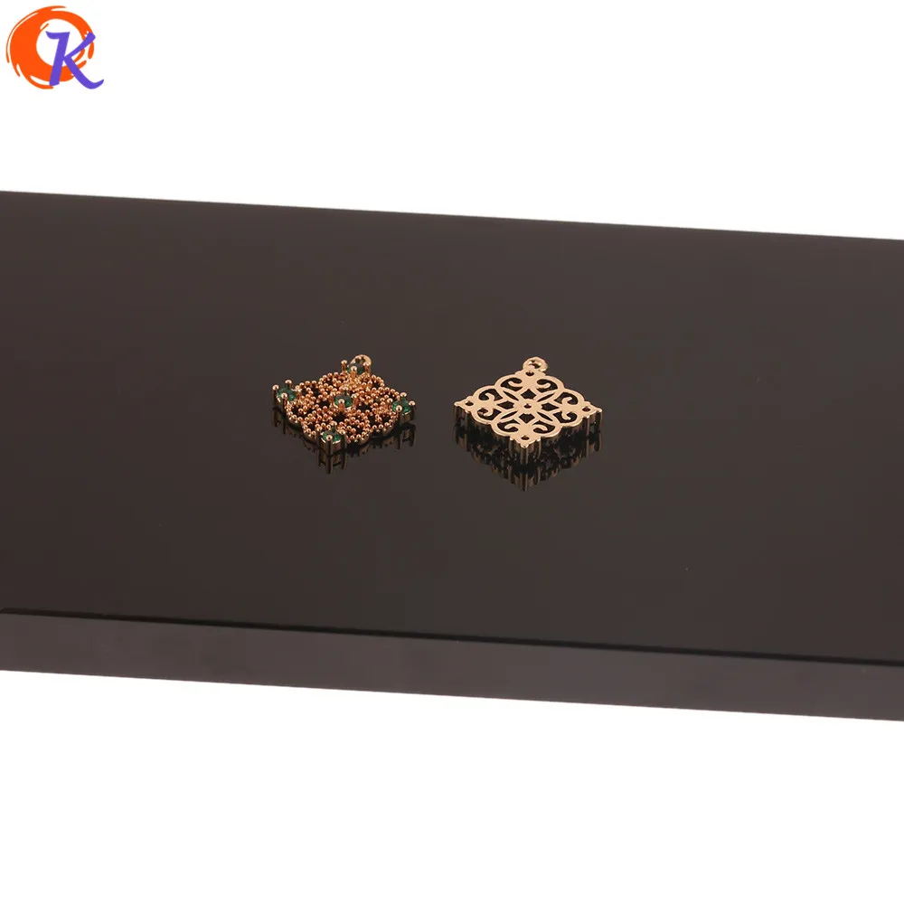 

Cordial Design 50Pcs 16*18MM Jewelry Accessories/Earrings Connectors/Hand Made/DIY Pendant/Earring Findings/CZ Charms Making