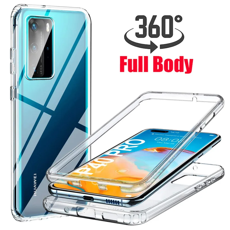 Чехлы с полным покрытием 360 для Huawei P40 Lite E Honor 30i 10i 9S 9C 9X 8A 8S 8X 7S 7A 7C Y5P Y6P Y8P Y6S Y9S Prime 2019