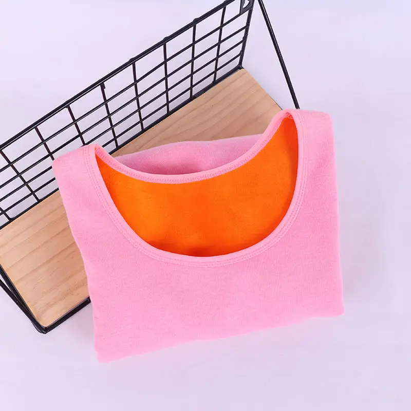 pink O-neck tops Осень Зима плюс бархатная футболка с длинным рукавом Женская Толстая теплая хлопковая Футболка женская Повседневная футболка Femme тонкие женские топы C5934 - Цвет: pink O-neck tops
