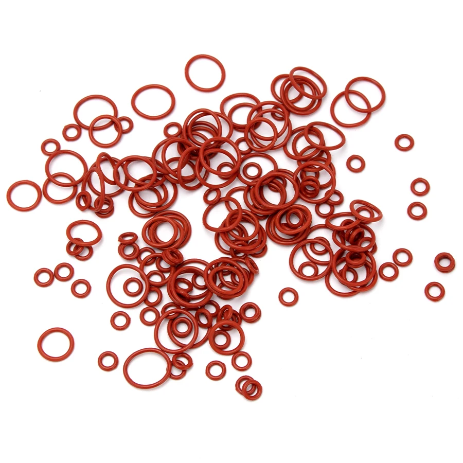 20pcs VMQ O Ring Seal Gasket Thickness CS 3mm For OD 10~70mm Silicone Rubber Insulated Waterproof Washer Round Shape Nontoxi Red |