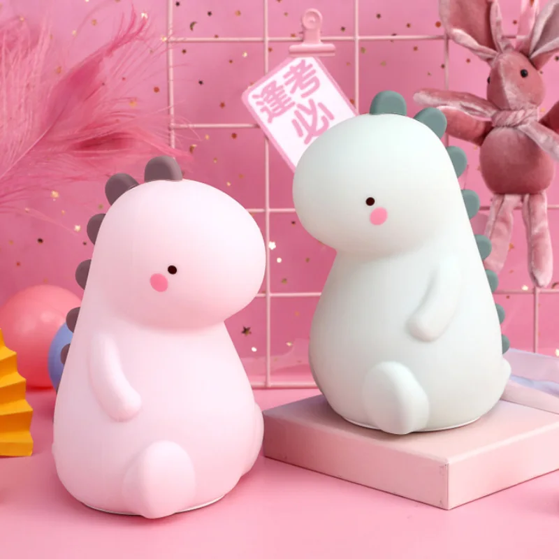 Милый светодиодный ночсветильник из мягкого силикона с сенсорным датчиком