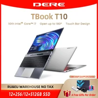 dere tbook t10 15 6 intel core i7 1065g7 touch bar laptops 16gb 512gb ssd windows 10 fhd backlit keyboard 2 4g5g wifi notebook
