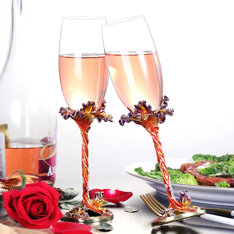 Эмалированная чашка цвета шампанского европейская Хрустальная без свинца