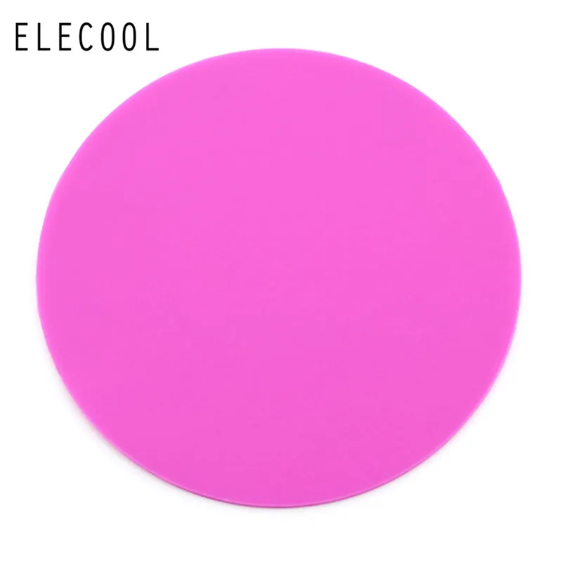 ELECOOL 1 шт. коврик для ногтей из силикагеля палитра коврик моющийся салонный маникюр оборудование для дизайна ногтей инструмент для легкой очистки инструмент для дизайна ногтей - Цвет: Rose pink
