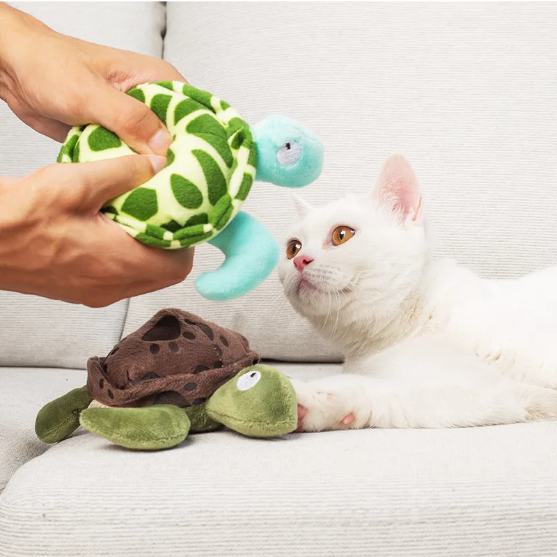 

New Pet Dog Teeth Cleaning Toy Soft Dog Chew Tortoise Rubber Aggressive Cat Triple Pay Disc Cat Toys Training Amusement Plate