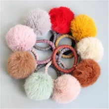 2Pcs/Set Hot Cheap 9 Colors  Hair Rings Artificial Rabbit Hair Accessories Autumn And Winter Decoration Wholesale Beautiful (3)