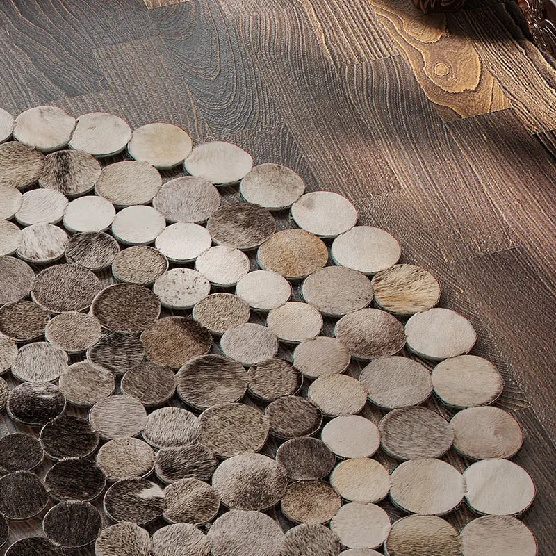 Круглая нашивка из воловьей кожи в американском стиле для гостиной декоративный