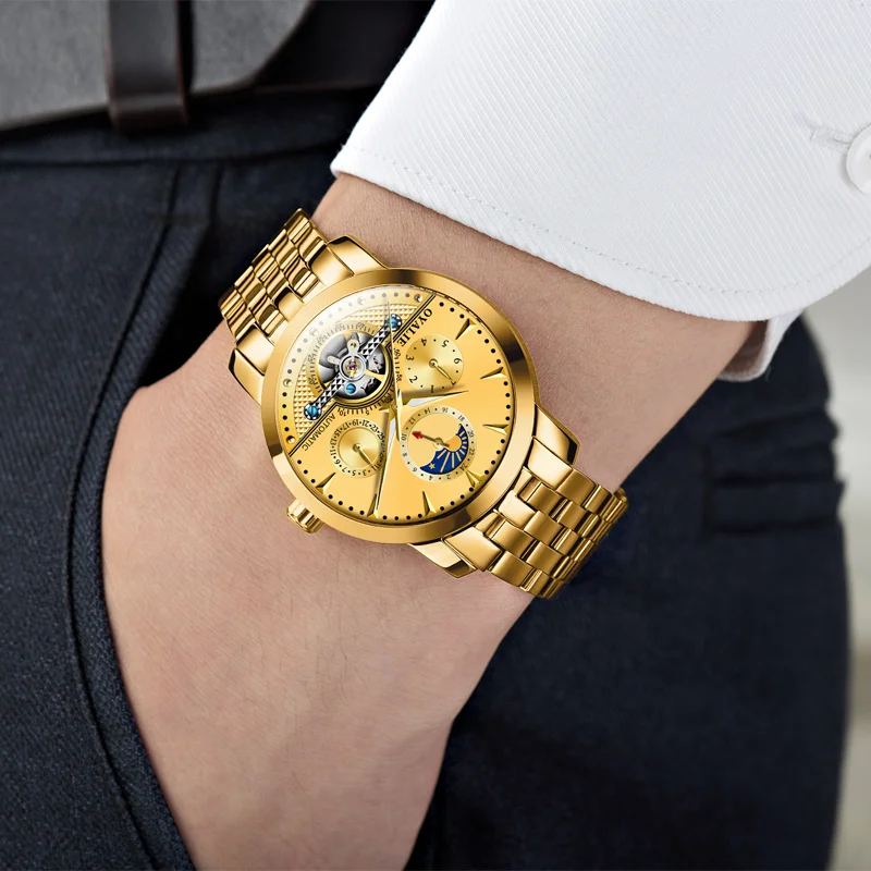 Механические часы мужские лучший бренд роскошные Montre Homme Мужские автоматические