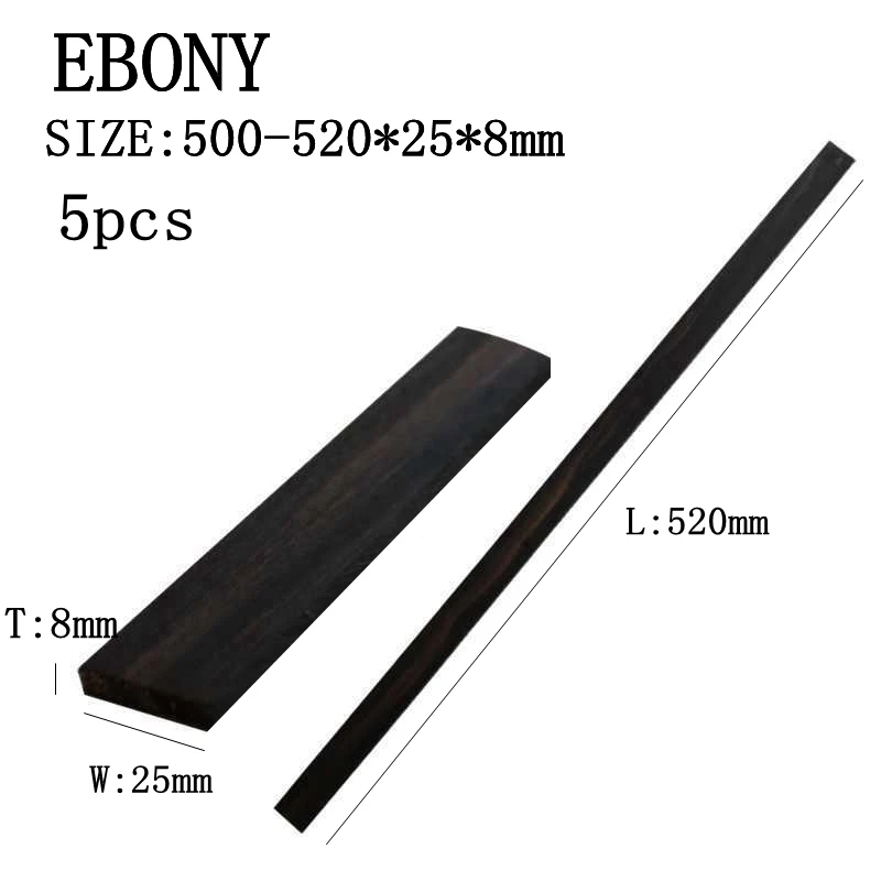 5pc EBONY520-25-8 5 шт. эбеновая роза дерево гитара шеи жесткость гитары ферменная высокого качества рычаг регулировки гитарные аксессуары - Цвет: 5pc EBONY520-25-8