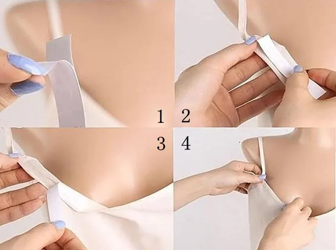 

Womens Fashion Clear Double Sided Tape for Clothing Body Transparent Strong Adhesive for All Skin Tones and Fabric 3 Meters