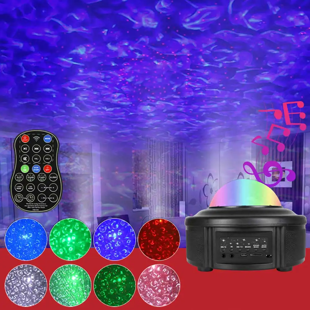 

New Colorful Starry Projector Light Sky Galaxy Bluetooth USB Voice Control Music Player LED Night Light Romantic Projection Lamp