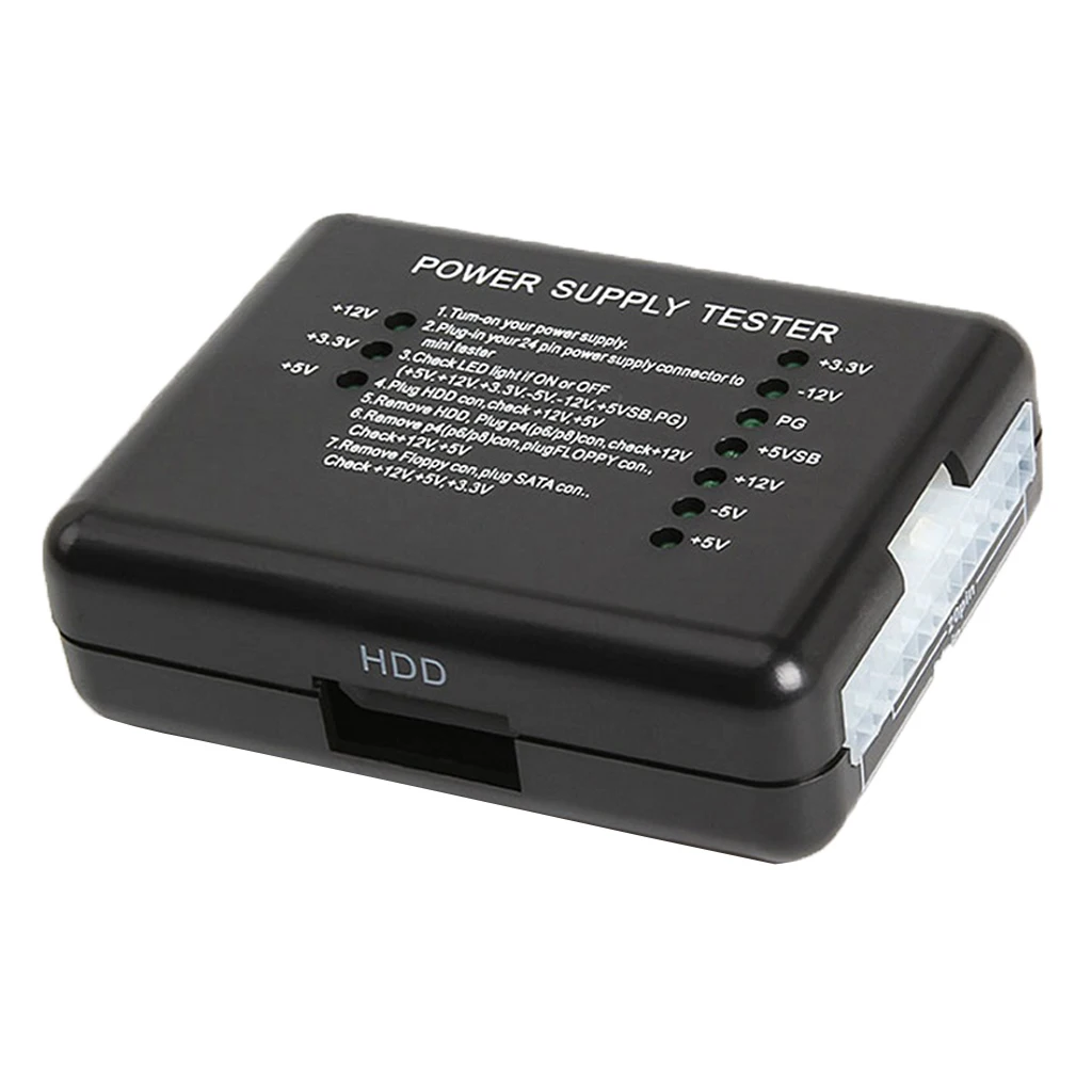 20/24-pin Power Supply Tester Computer Checker for ATX/SATA/HDD Black | Компьютеры и офис
