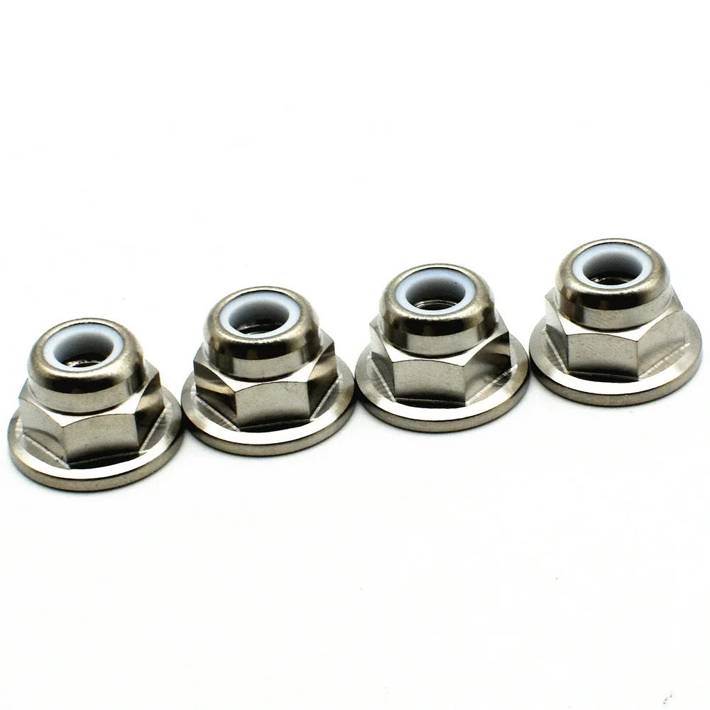 Титановые винтовые гайки фланцевая нейлоновая блокировочная гайка M5 M6 M8 M10 m12