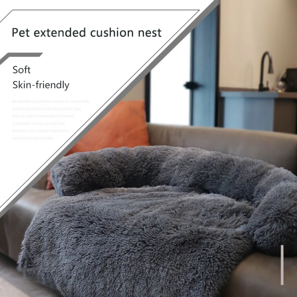 

Pet Sofa Dog Bed Pad Calming Bed Washable Coverfor Large Dog Blanket Winter Warm Pet Couches Car Cushion Mat Furniture Protector