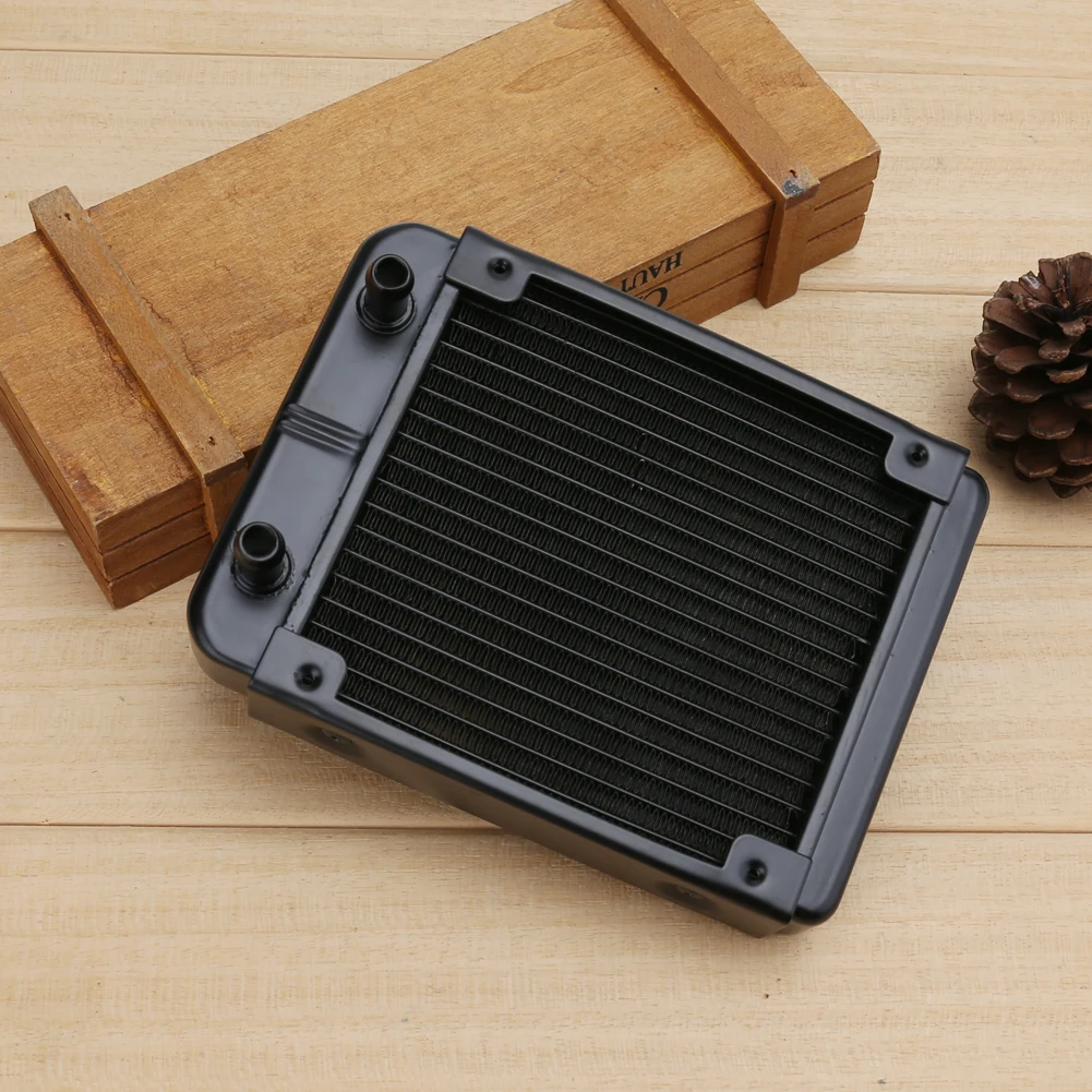 

Полностью алюминиевый Теплообменный радиатор для водяного охлаждения, 18 каналов, лампы для трубок 8-10 мм, система водяного охлаждения ПК, 1 ш...